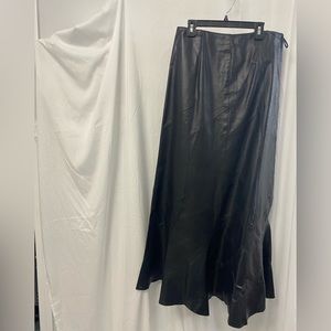Vintage Newport News 100% leather maxi skirt